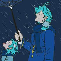 降至的雨